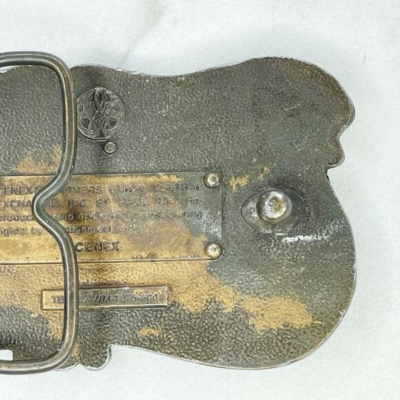 Vintage Bergamot Brass Works Cenex Farmers Union Central Exchange Belt Buckle ✨ - Picture 8 of 9